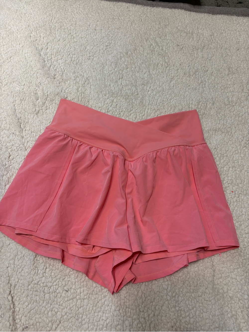 Women's Coral Pink Athletic Skort Shorts